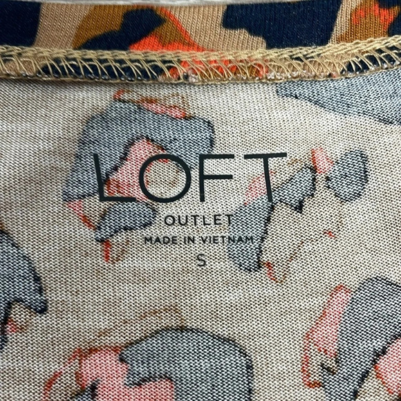 NWT Loft Outlet Leopard Print Long Sleeve Blouse S - Picture 12 of 15